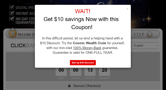 Activating Cosmic Wealth Code Discount