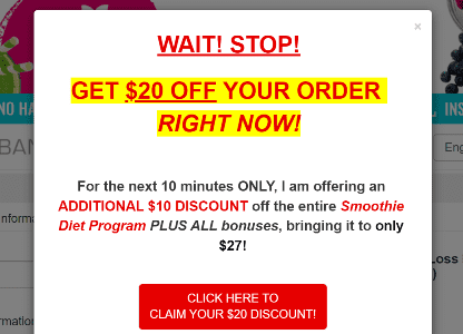The Smoothie Diet Discount Activation