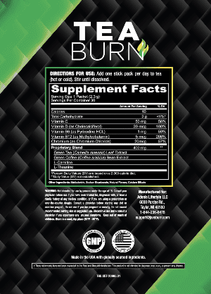 Tea Burn Supplement Facts